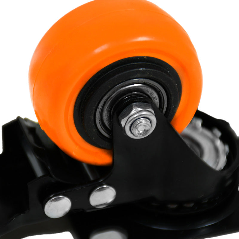 RUEDA NARANJA GIRATORIA C/FRENO 2″ LH-3457