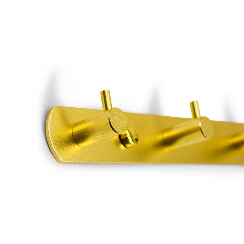 COLGADOR 5 GANCHOS METALICO DORADO LH-3402