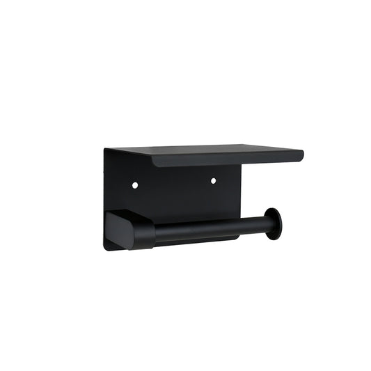 PORTA PAPEL HIGIENICO METALICO NEGRO MATE LH-3438
