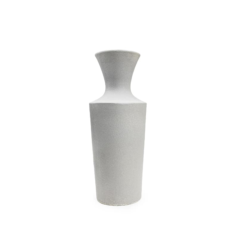 FLORERO CERAMICA GRIS ALTO 30CM LH-3716