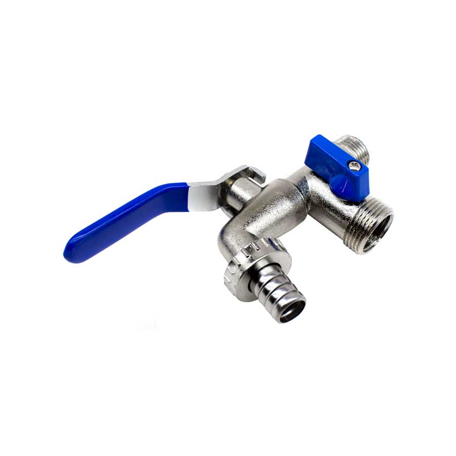 CANILLA METALICA DOBLE SALIDA 1/2-3/4 LH-3011