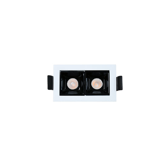 LUMINARIA DE EMBUTIR 2 LUCES 7.5X4.5CM LH-3522