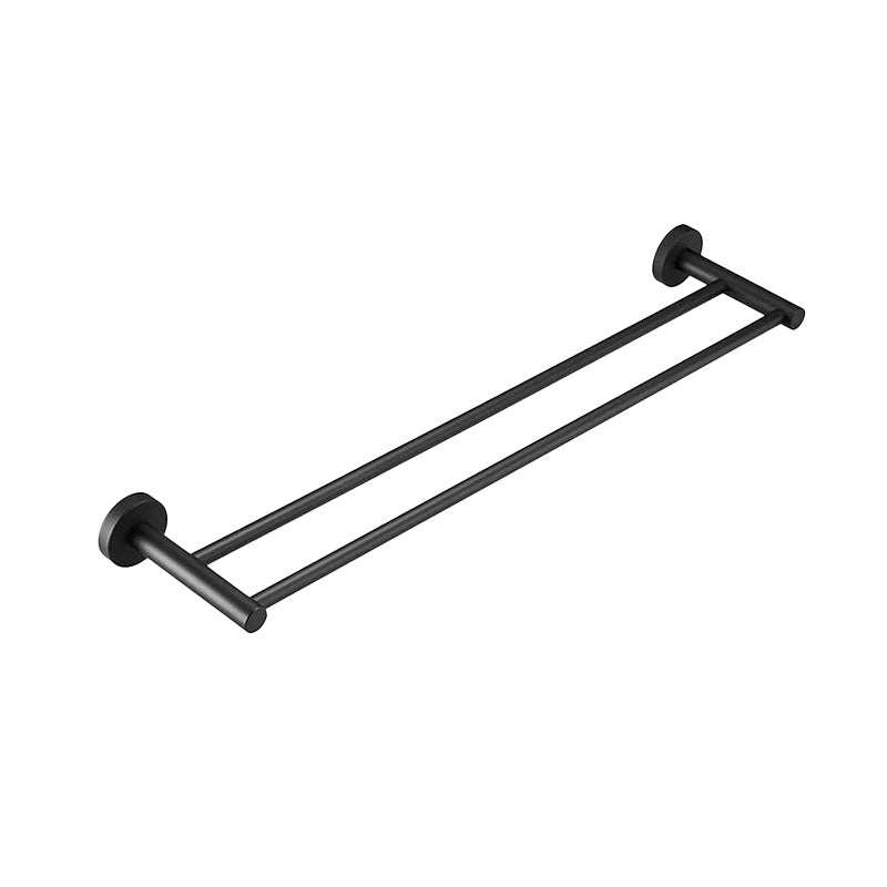 TOALLERO DOBLE NEGRO 57CM PARA BANO LH-3283