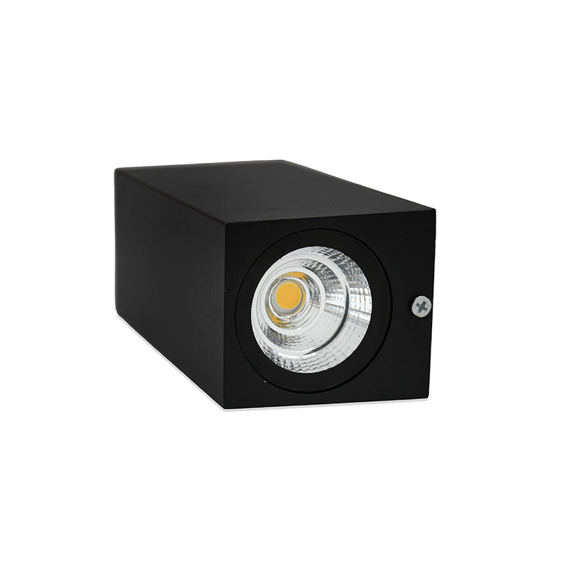 APLIQUE 6W LED RECTANGULAR DOS LUCES NEGRO LH-3465