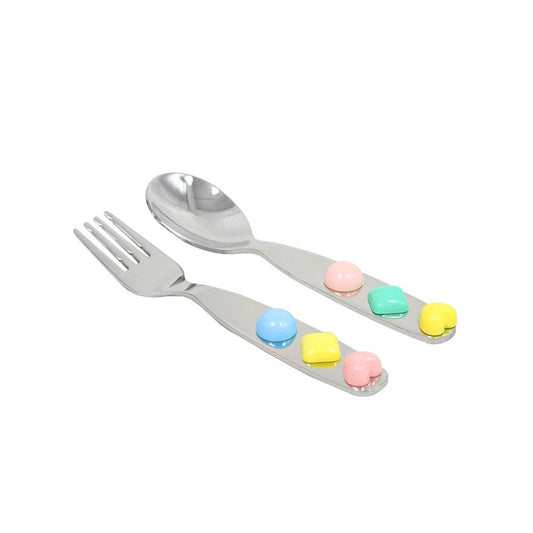 TENEDOR Y CUCHARA PARA NINO CAJA PLASTICA LH-3779