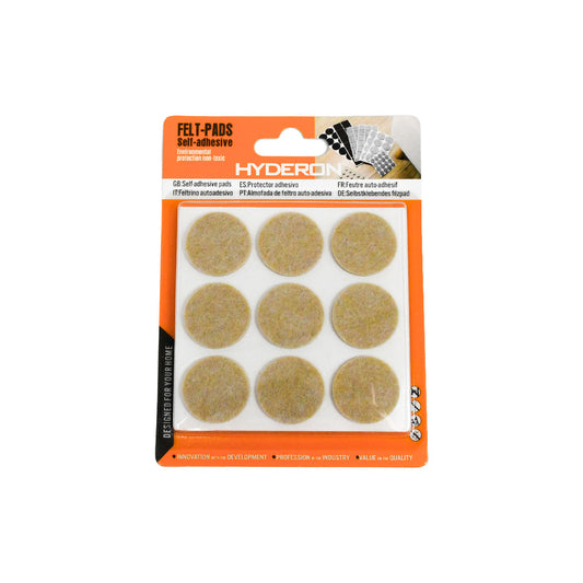 PROTECTOR ADHESIVO REDONDO BEIGE 18PZ 25MM LH-3573