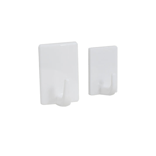 COLGADOR CUADRADO PLASTICO 8PZ BLANCO 37MM LH-3589