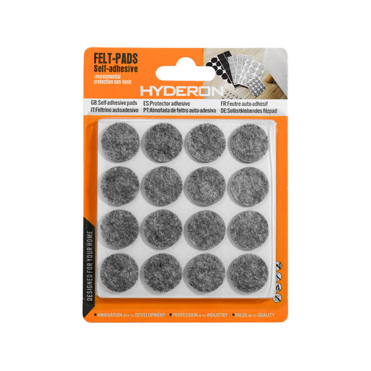 PROTECTOR ADHESIVO REDONDO GRIS 32PZ 19MM LH-3566