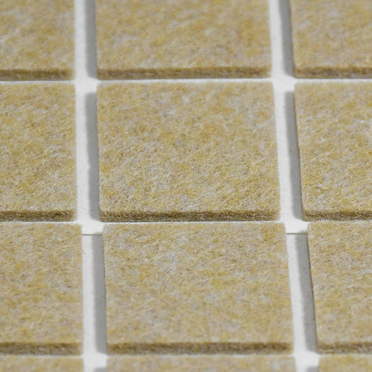 PROTECTOR ADHESIVO CUADRADO BEIGE 18PZ 25MM LH3576