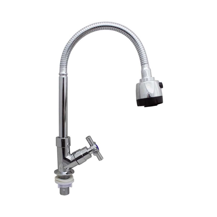 GRIFO METALICO PARA MESADA C/PICO FLEXIBLE LH-2786