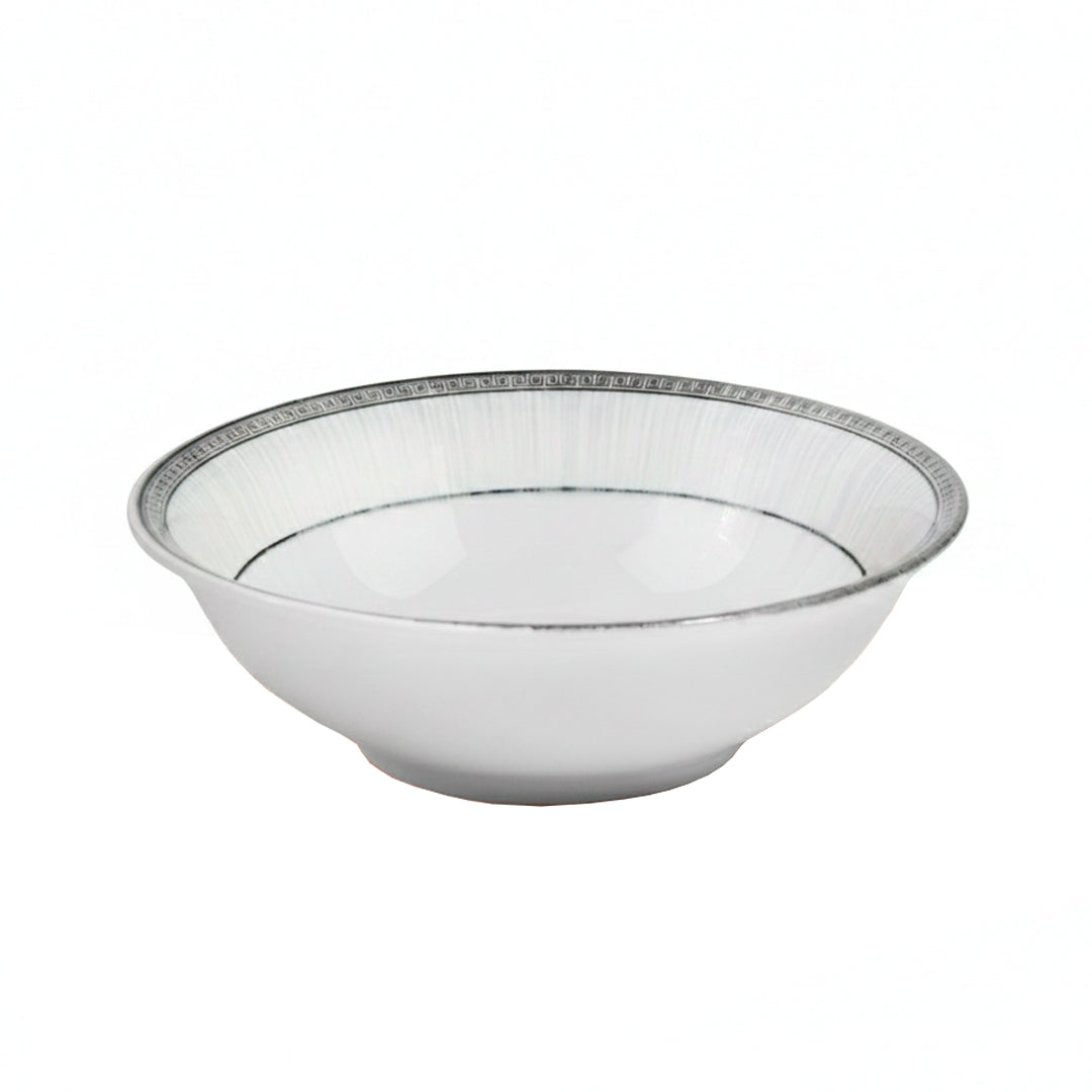 BOWL CERAMICO 15.5CM BORDE DISENO GRIS LH-4251