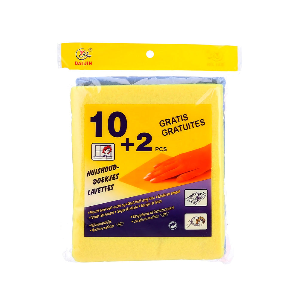 PAÑOS PARA LIMPIEZA 33X38CM 10 UNID ENBOLSA LH4646