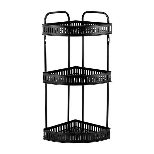 ESTANTE ESQUINERO DE 3 PISOS NEGRO LH-4749