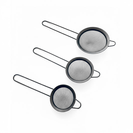 SET DE 3 COLADORES NEGROS5/6/7CM BLISTER LH-4590