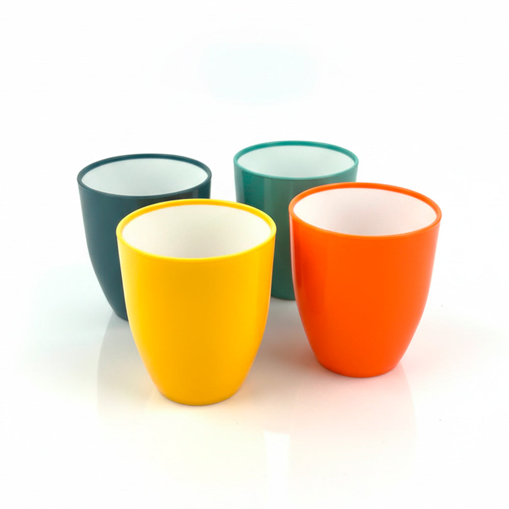 SET VASOS DE PLASTICO DE 4 UNID COLORES LH-4919