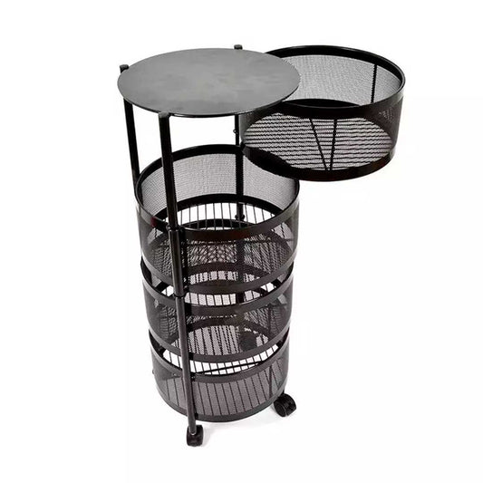 ORGANIZADOR DE 4 PISOS REDONDO NEGRO LH-4746