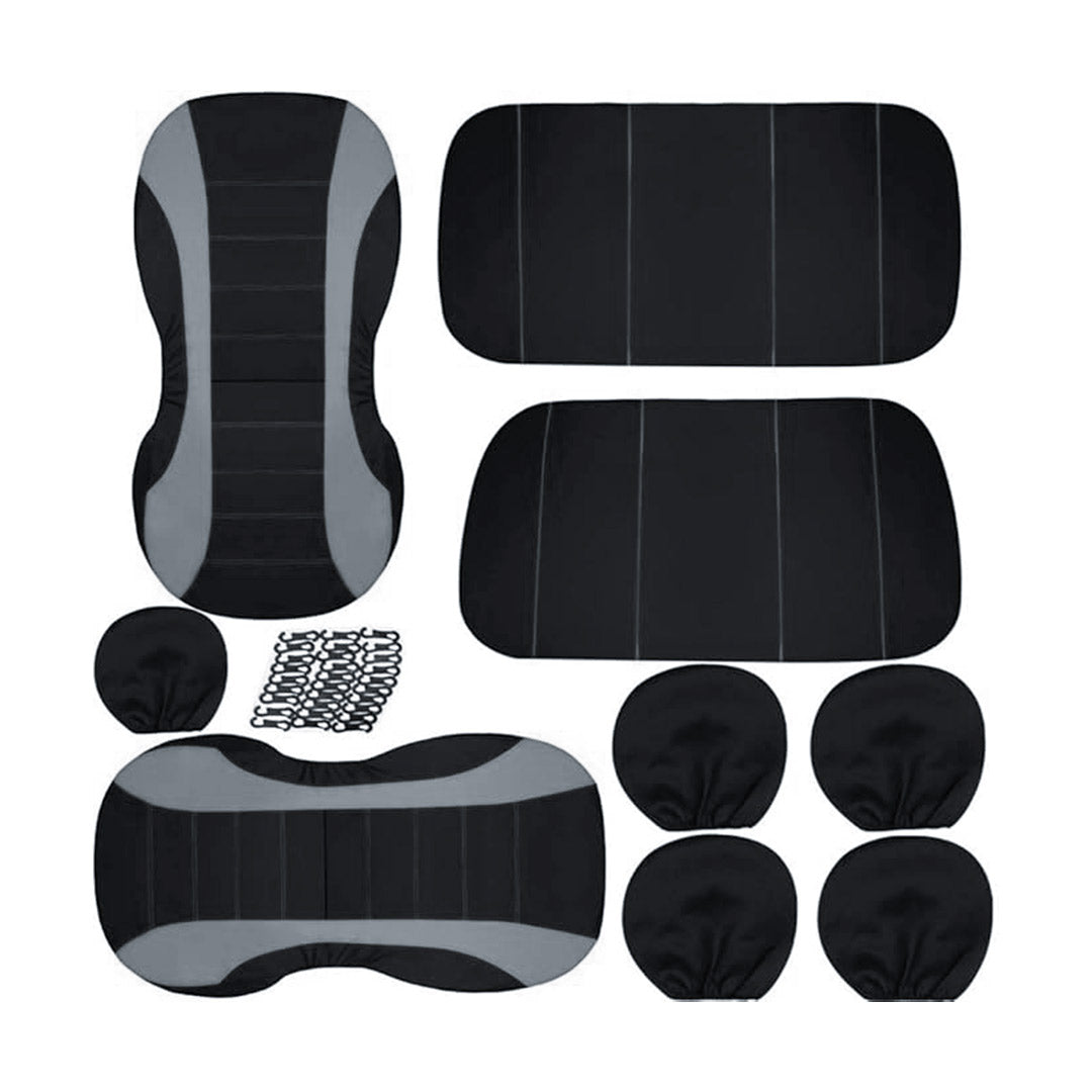 CUBRE ASIENTO TELA DETALLES GRIS LH-4546