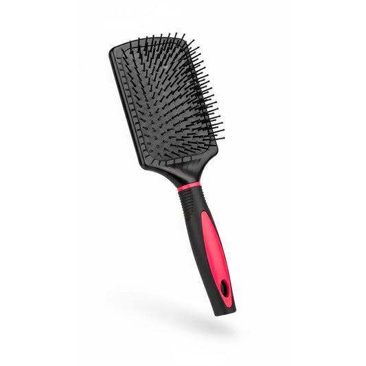 CEPILLO RECTANGULAR NEGRO Y ROSA LH-4875