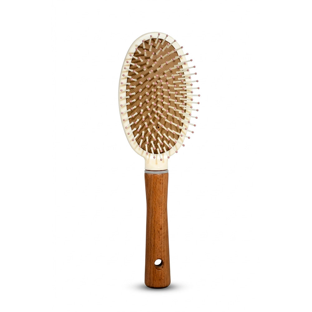 CEPILLO OVALADO MANGO MADERA LH-4886