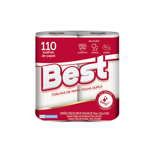 TOALLAS DE PAPEL BEST 55 HOJAS X2 2118