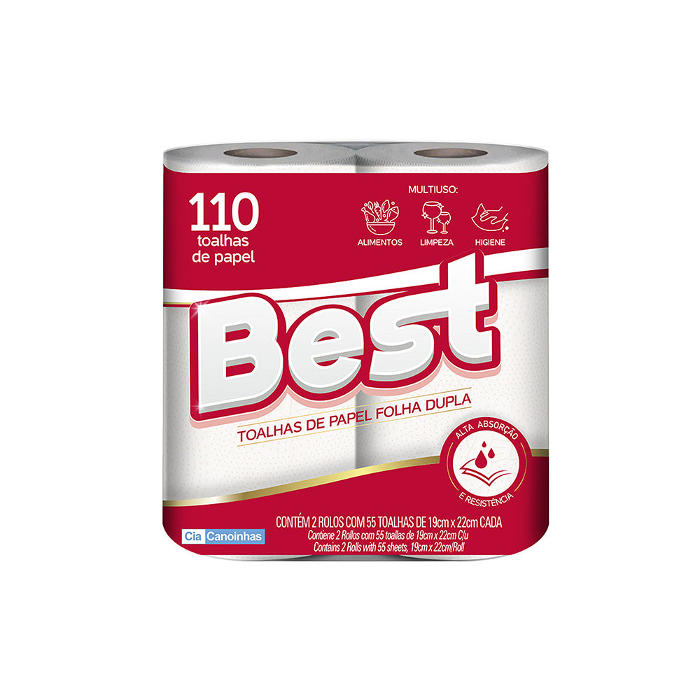 TOALLAS DE PAPEL BEST 55 HOJAS X2 2118
