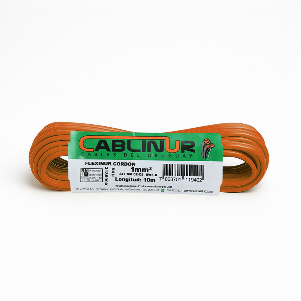 CABLE 1X1MM 10 METROS MARRON CABLINUR FLCO1M10