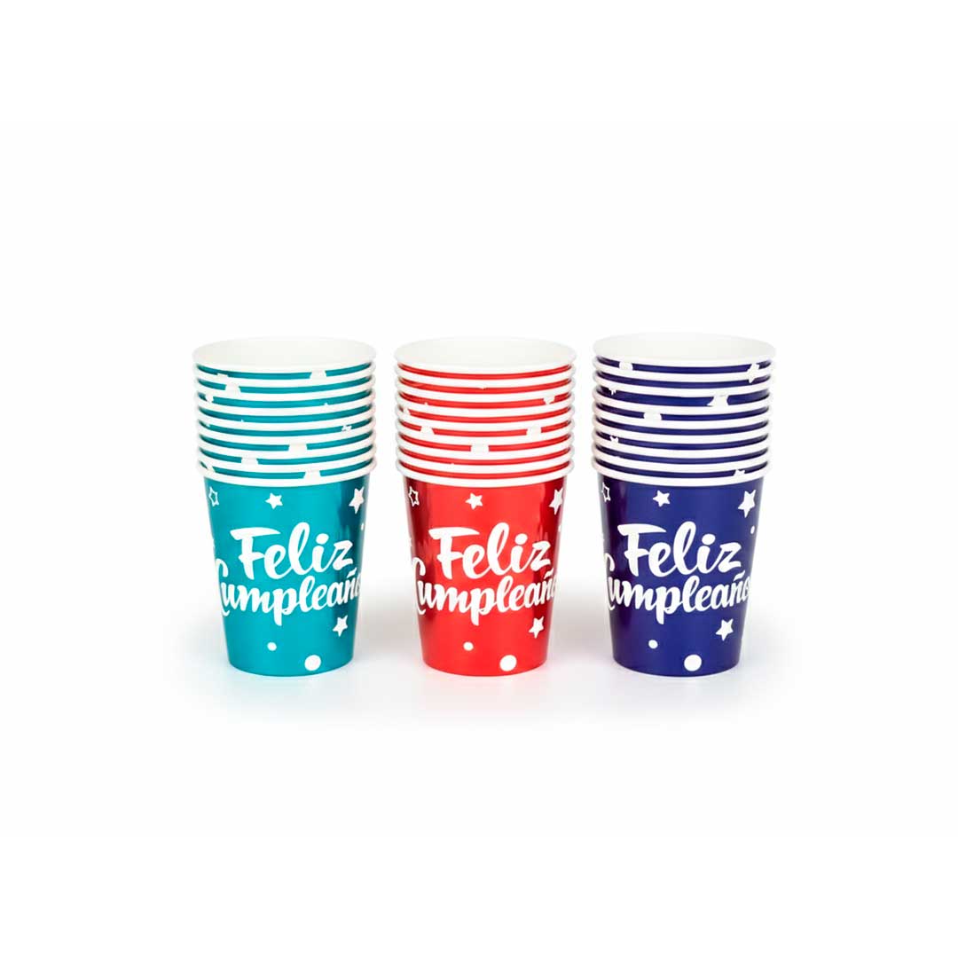 VASOS DESCARTABLES X10UNID DISEÑOS VARIOS TWKC-7