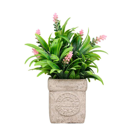 ADORNO PLANTA C/FLORES Y MACETA FY019