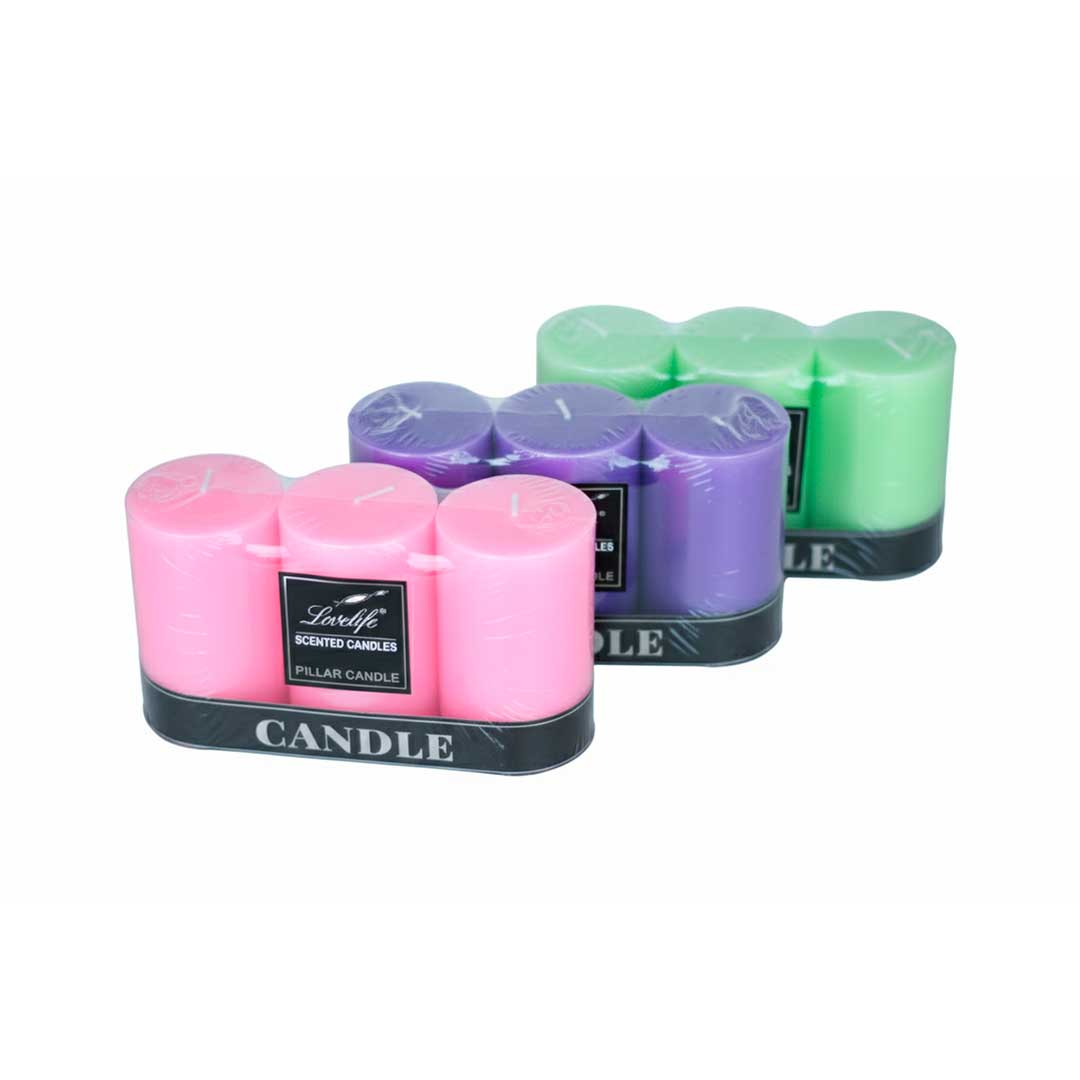 VELA 10CM X3 COLORES VARIOS YZ60100-3