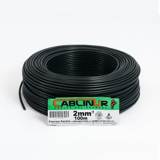 CABLE 1X2MM 100 METROS NEGRO CABLINUR FLC02N