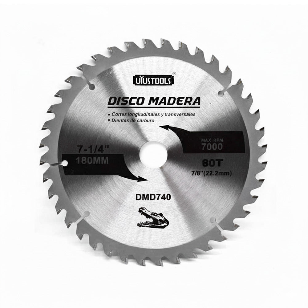 DISCO CORTE MADERA 7 1/4″ 40D UYUSTOOLS DMD740
