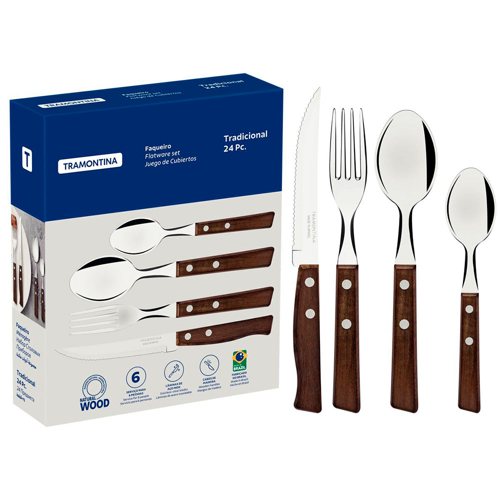 JUEGO DE CUBIERTOS TRAMONTINA 24 PIEZAS 22299/050