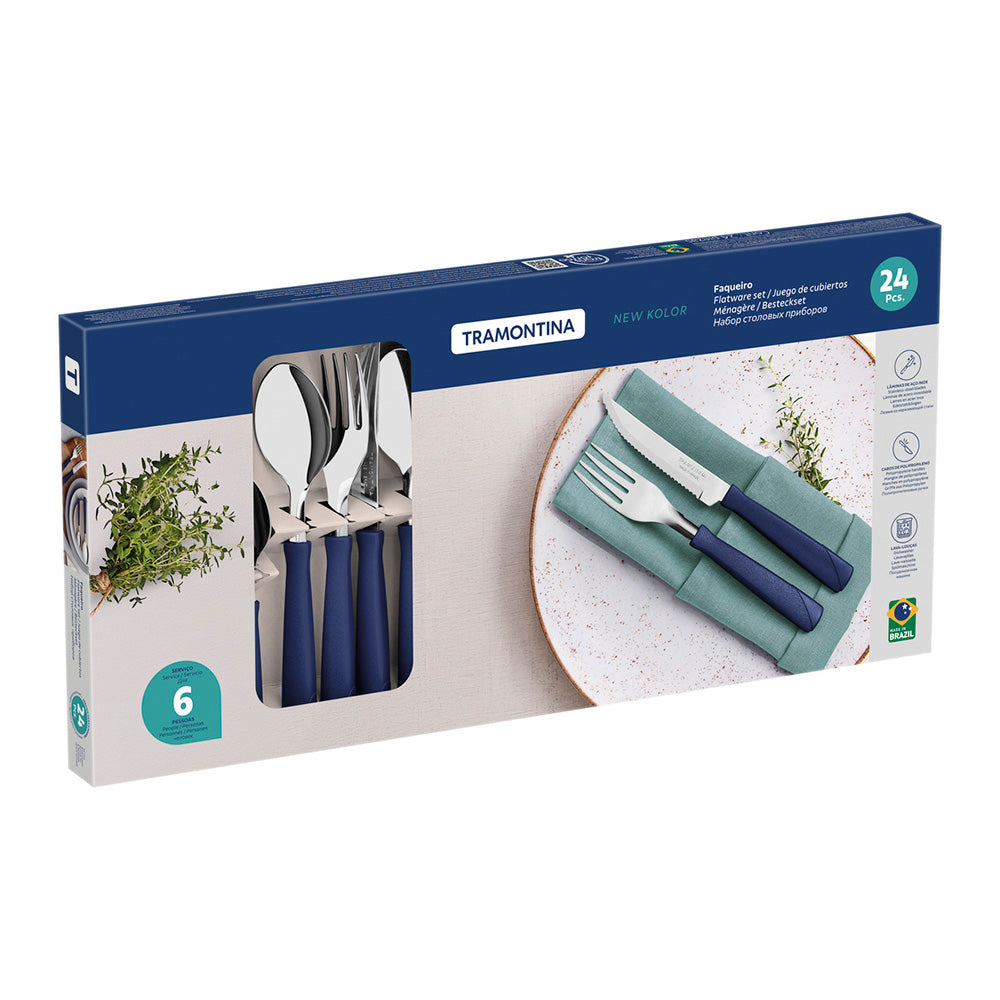 SET CUBIERTOS TRAMONTINA NEW COLOR 23199/162