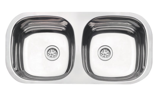 Cubeta en acero inoxidable pulido 72×34 cm valvula 3″ tapon de goma