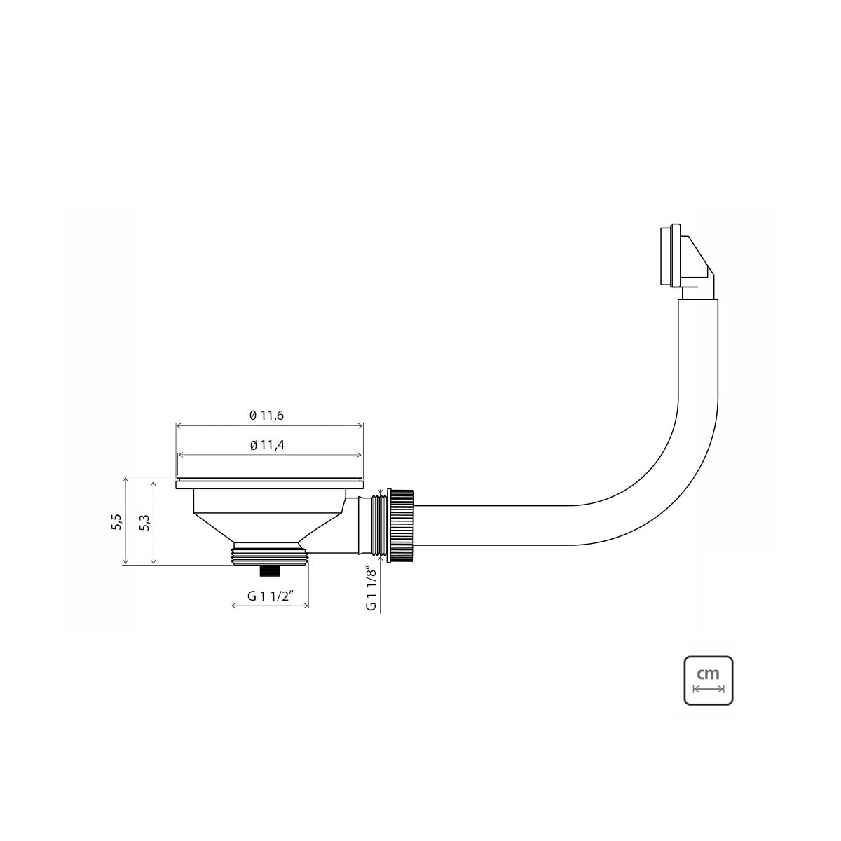 Válvula de Ø 4 1/2″ con rebosadero