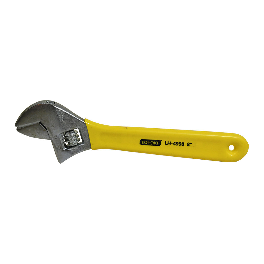 LLAVE AJUSTABLE 8″ MANGO AMARILLO TOYOKI LH-4998