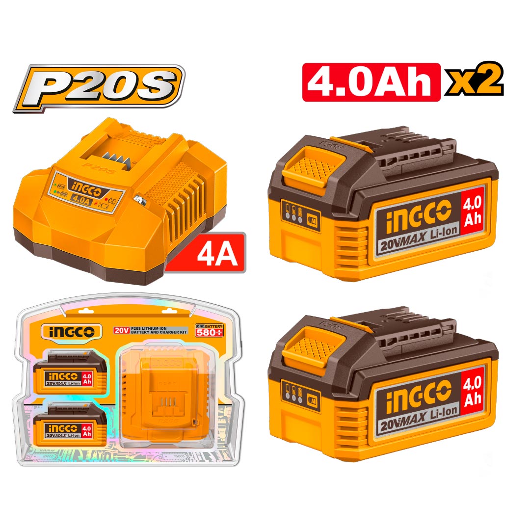 SET X2 BATERIAS 20V 4.0AH + 1 CARGADOR FBCPK2013
