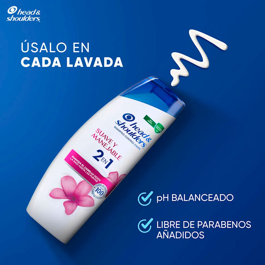 PACK 2 SHAMPOO HYS SUAVE Y MANEJABLE 375+180ML 212