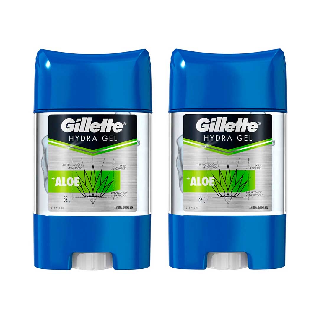 ANTITRANSPIRANTE GILLETTE PACK X2 HYDRA GEL ALOE