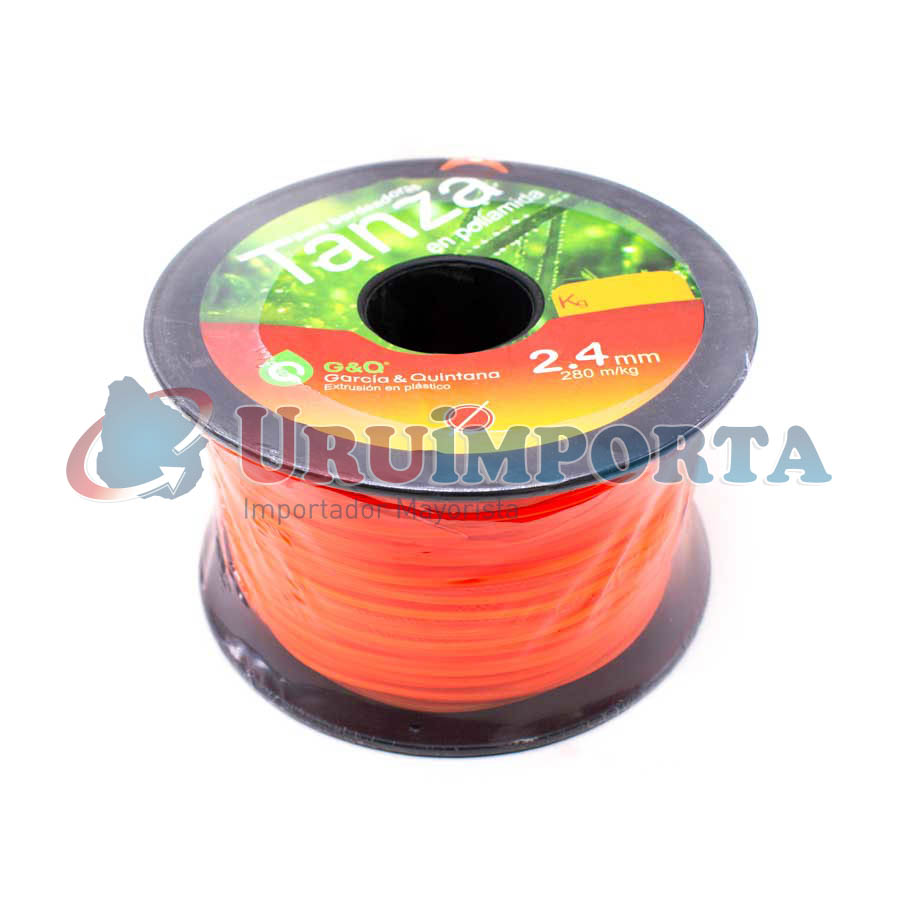 TANZA BORDEADORA REDONDA 2.4MM 200M URU 11017
