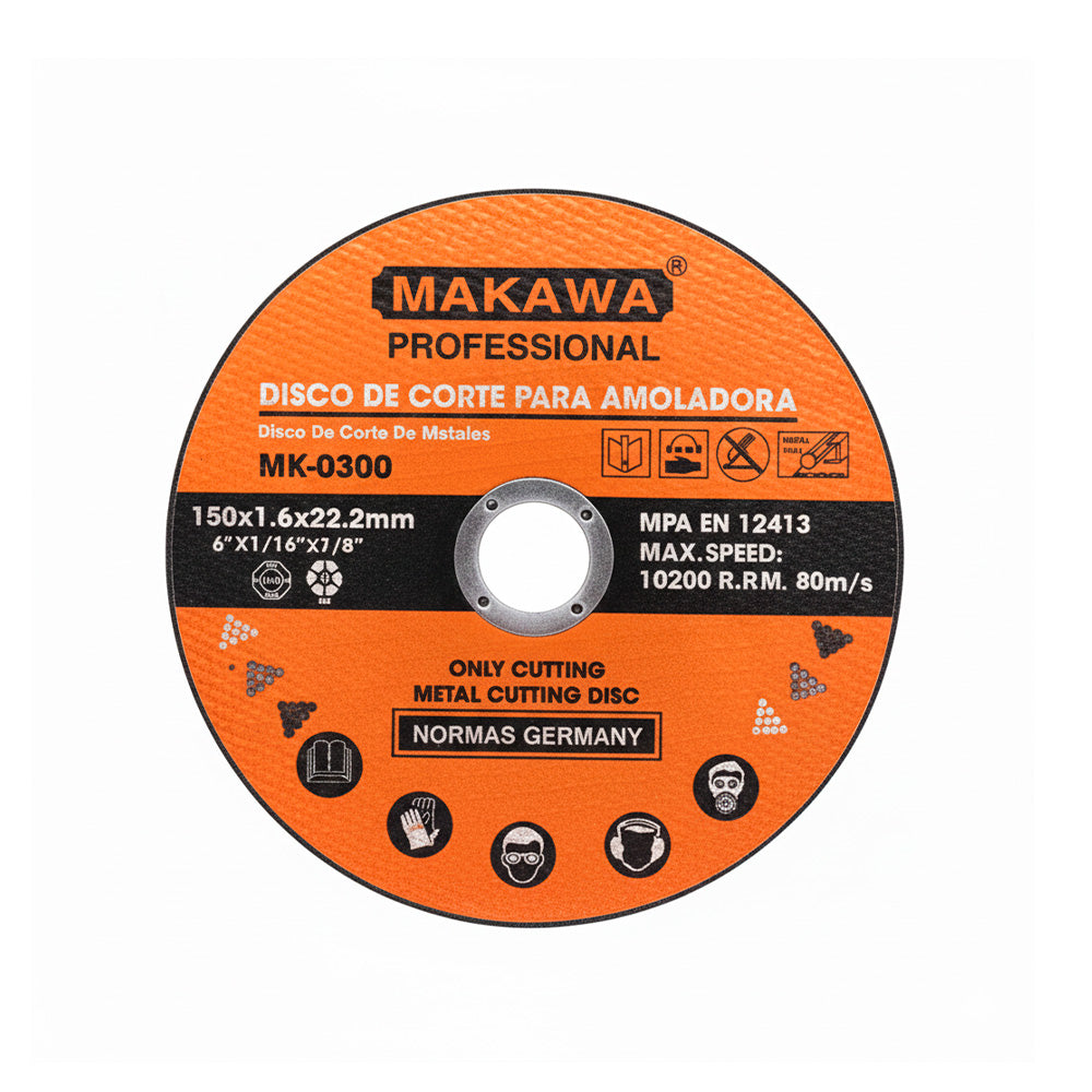 DISCO CORTE METAL 6″ MAKAWA MK-0300