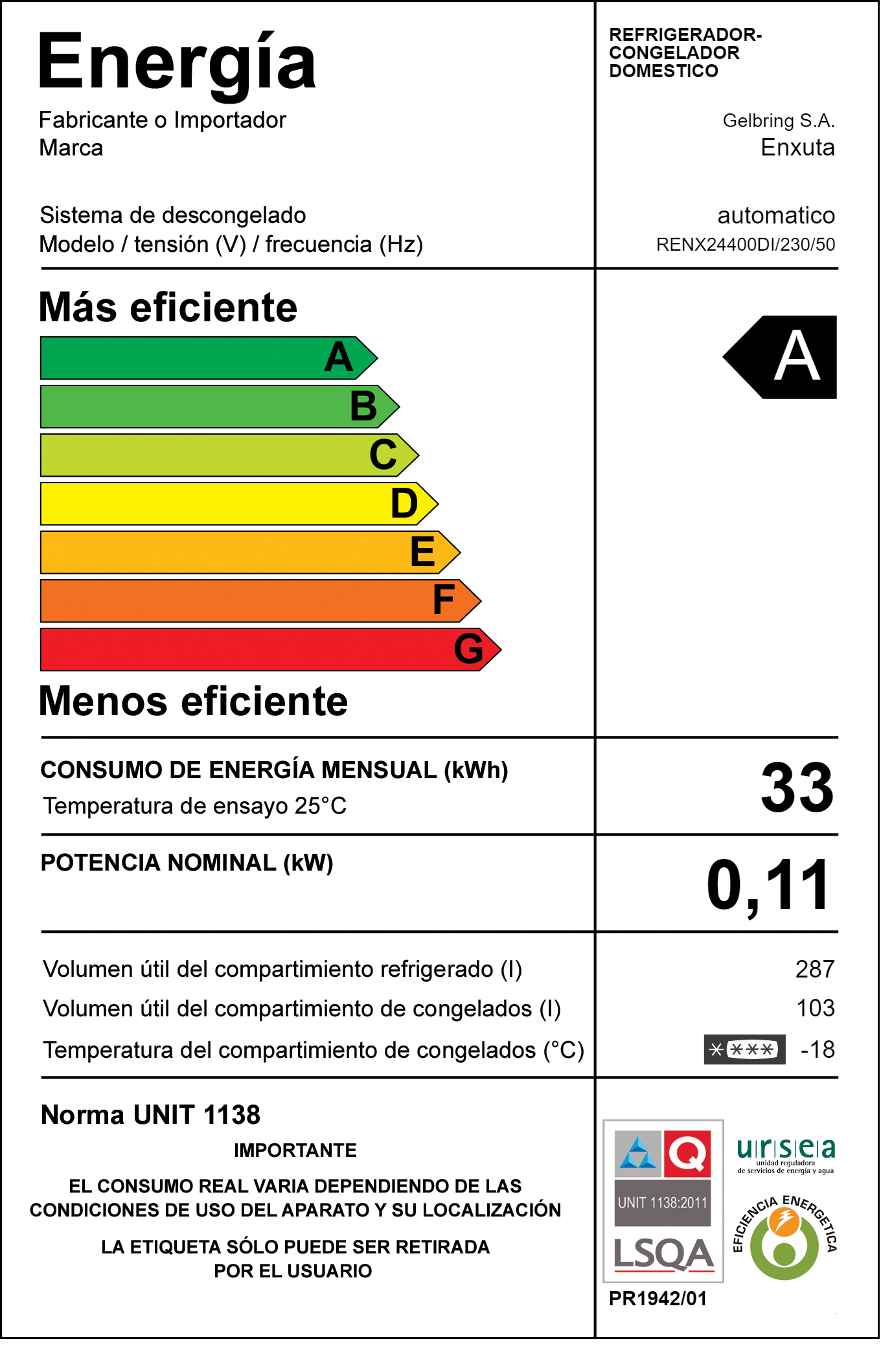 Refrigerador No Frost con dispensador Frio Seco – RENX24400DI