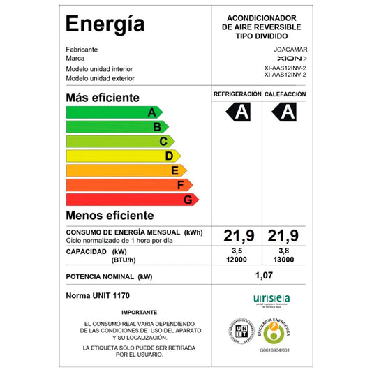 aire acondicionado inverter 12000 btu