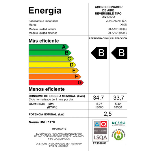 aire acondicionado split 18000 btu