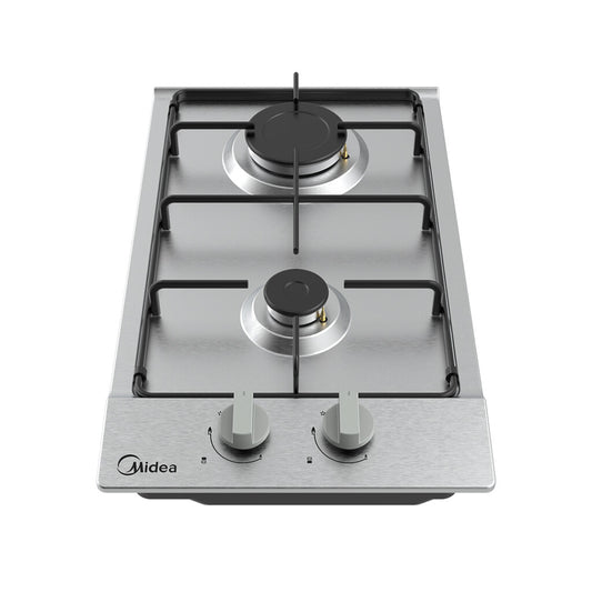 Anafe a gas Inox 2 hornallas Midea MG30SB005MN2B