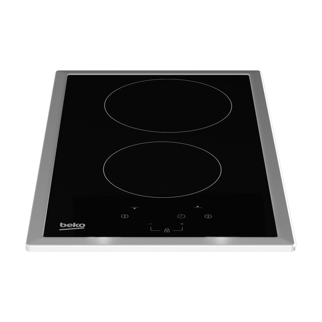 Anafe vitrocerámico 30cm 2 zonas Beko HDMC 32400 TX