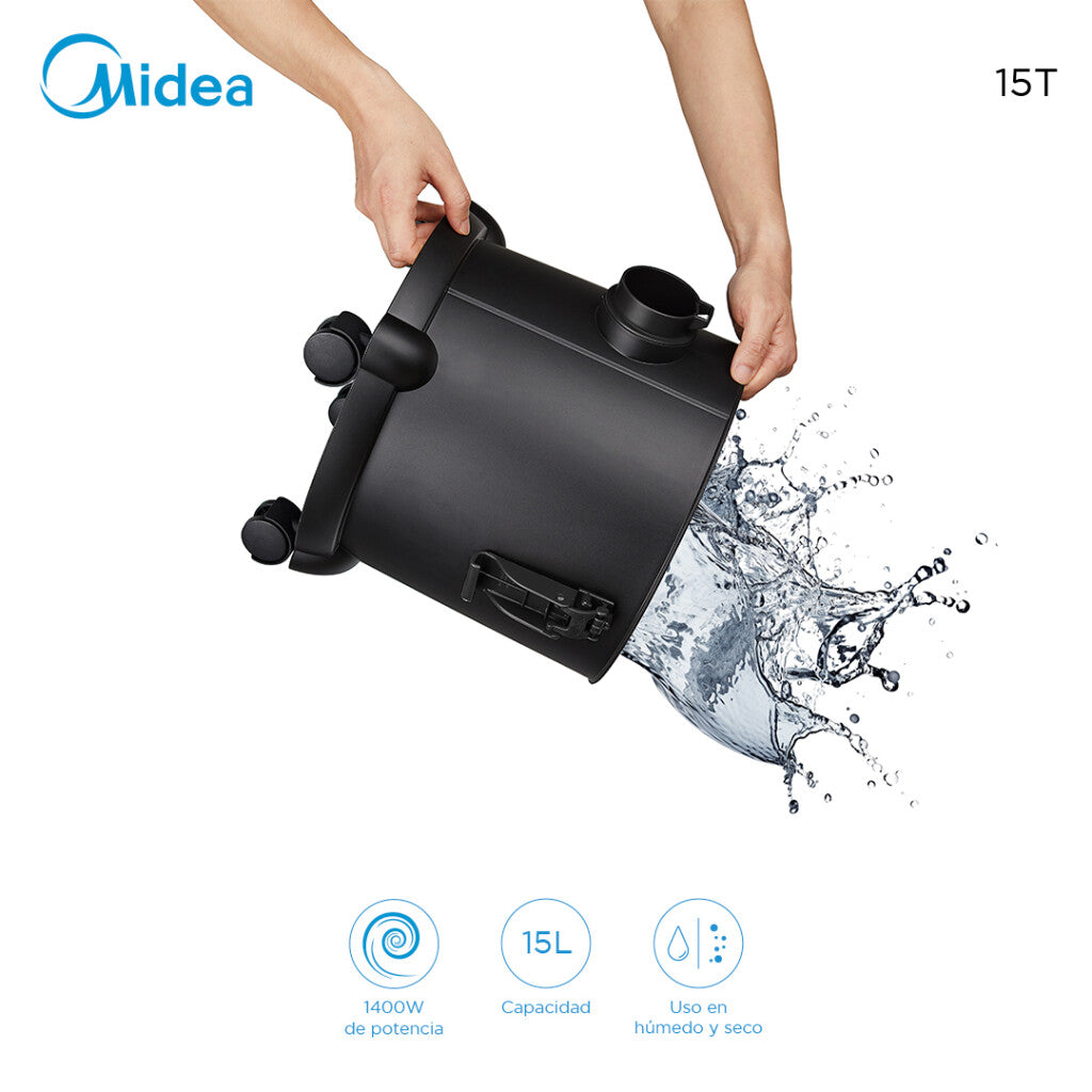 Aspiradora Wet-Dry 3 en 1 Midea 15T