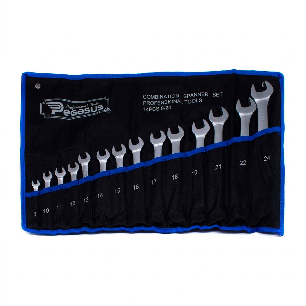 LLAVE COMBINADA 14PZ 8-24MM PEGASUS LPC114