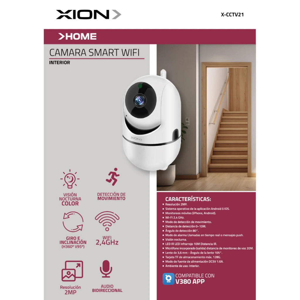 cámara de seguridad smart wifi para interior