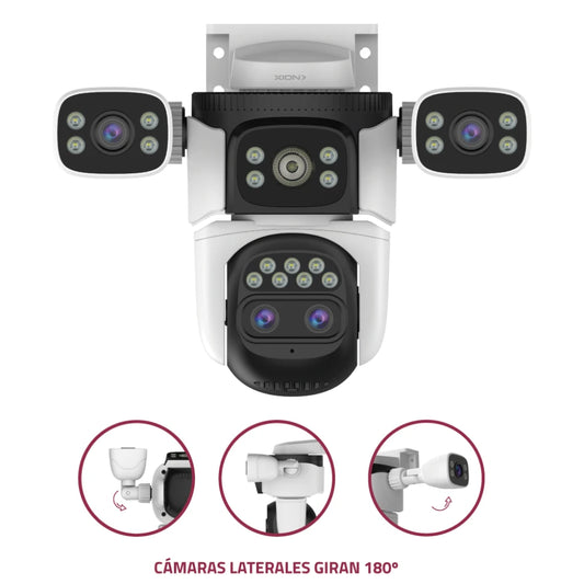 cámara de seguridad smart xion multi camaras 4 lentes